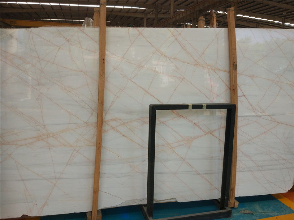 White Red Line marble